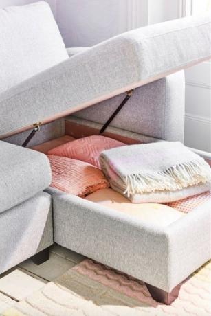 Lydia kanapé a House Beautiful exkluzív kollekciójának részeként a DFS-sel. 3 az 1-ben moduláris kanapé.