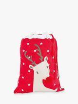 Jolly Rénszarvas karácsonyi zsák, piros