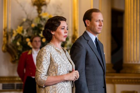 Olivia Colman Elizabeth királynőként a The Crown harmadik évadjában.