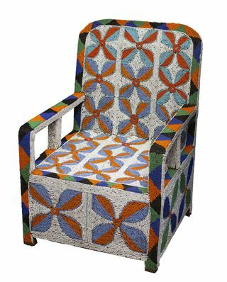 Yoruba gyöngyös trón szék I.