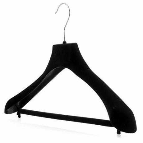 HANGERWORLD 5 Black Flocked Velvet válltámogató vállfák