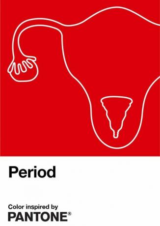 a pantone színintézet új egyedi pantone vörös színt bocsát ki, nevezett időszakot, hogy megtörje a menstruáció körüli megbélyegzést és elősegítse az időszak pozitivitását