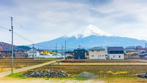 Vidéki térség Yamanashi, Japán