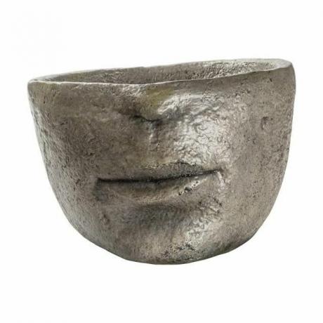 Carianne Head Planter in Pewter