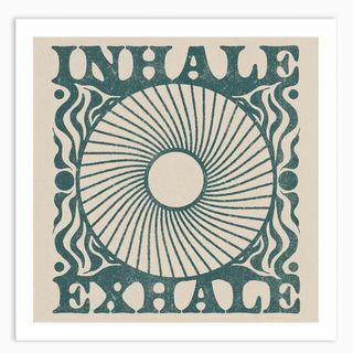 Inhale Exhale Bathroom Art Print