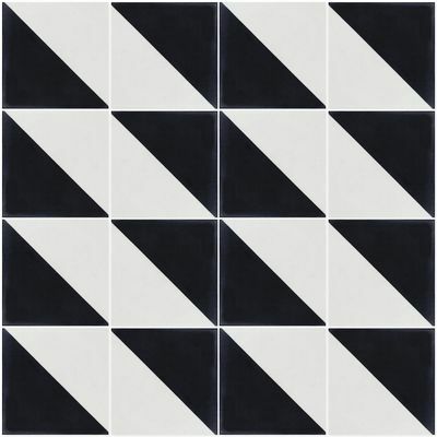 Férfi fekete-fehér 8-as. x 8 hüvelyk Cement kézzel készített padló és fali csempe (16 / 6,96 négyzetméteres doboz) ft.)