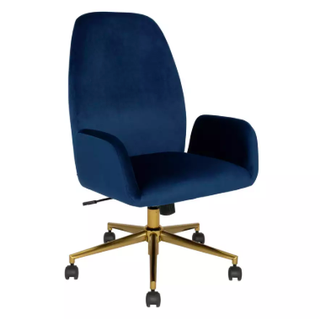 Clarice Velvet irodai szék - kék