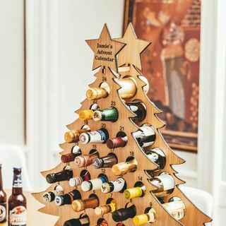 Személyre szabott tölgy adventi naptár italokhoz karácsonyfa adventi naptár 