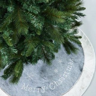 Szürke műszőrme karácsonyfa szoknya