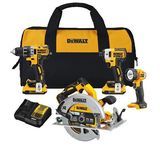 DEWALT 20V MAX XR kefe nélküli kombókészlet levágó / daráló szerszámmal (DCK483D2 és DCG413B)