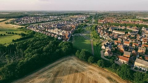 Mezőgazdasági terület városonként az ég ellen, Milton Keynes