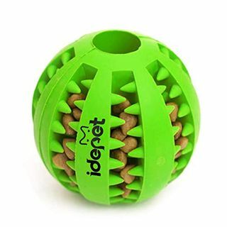 Idepet kutyajáték labda, nontoxikus harapásálló kutyarágógömb ételkezelő fogtisztító gyakorlat labda