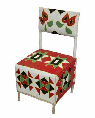 Joruba gyöngyös trón szék II