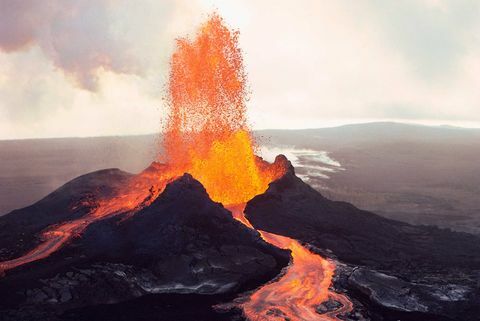 kilauea vulkán a hawaii vulkánok nemzeti parkban, hawaii