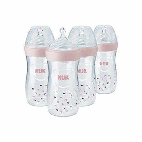 NUK Simply Natural Bottle SafeTemp, 4 Count