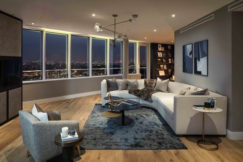 Lombard Wharf - London - penthouse - nappali - Harrods Estates