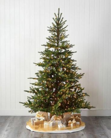 Megvilágított észak-karolinai luc karácsonyfa