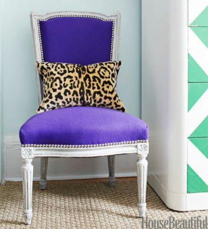 leopárd párna lila szék