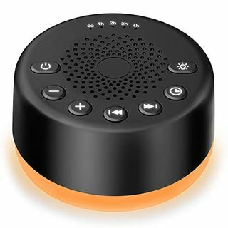 Easysleep Sound fehér zajvédő gép, 25 nyugtató hanggal, memória funkcióval, 32 hangerő-szint és 5 AC vagy USB által működtetett elalváskapcsoló az alvás relaxációjához (fekete, világítással)