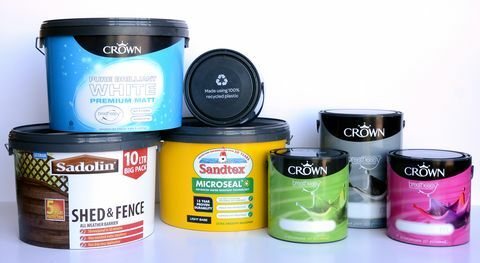 Crown Paints újrahasznosított tartályok