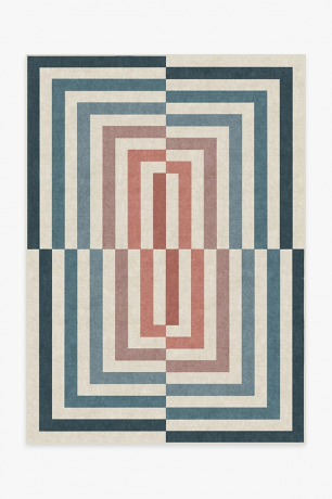 Jonathan Adler Op Art kékeszöld szőnyeg