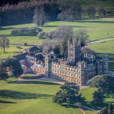 légifotó a carnarvon highclere kastélyának, hampshire fülének