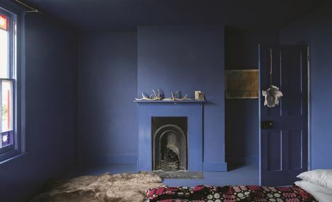 Farrow & Ball kis terek - Pitch Blue minden falon, mennyezeten és padlón