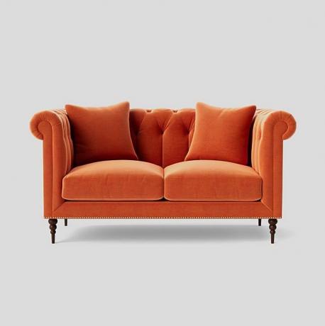 Milward Orange Velvet kanapé