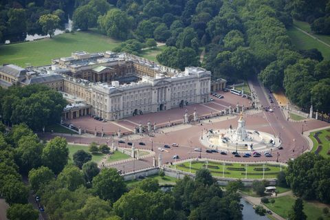 ariel kilátás a Buckingham-palotára
